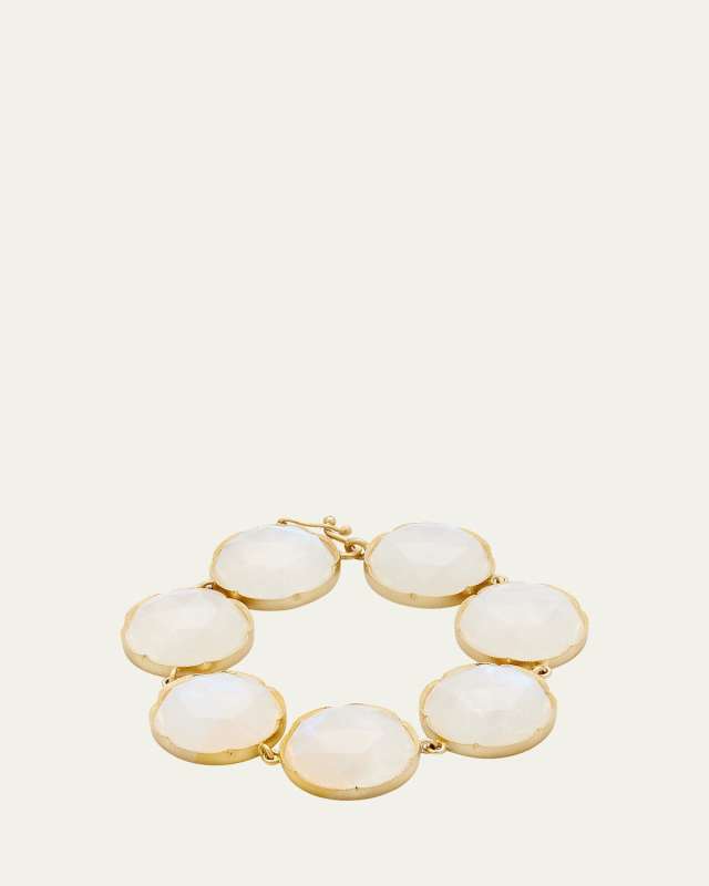 Large Classic Bracelet in Rainbow Moonstone